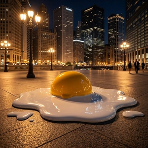 Custom Giant Melting Fried <b>Egg</b> Sculpture Large FRP <b>Egg</b> Statue with Giant Fork for Shopping Mall Atrium Landscape <b>Decoration</b> - Product Image 6