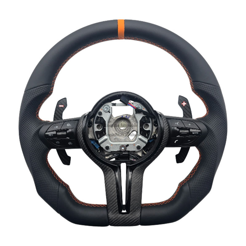 Perforated Leather+orange Top Stripe+orange Stitching