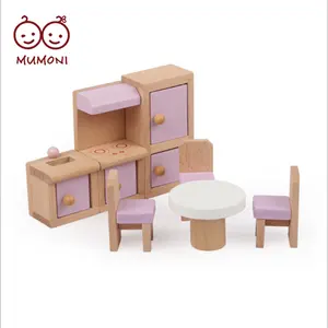 2022 Heetste Houten Diy Speelhuis Mini Kleine Meubels Accessoires Poppenhuis Meubels Voor Kids Gift