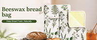 Sac de levage en toile respirante grande capacité pour la fermentation et le stockage du pain au levain, avec couvercle en cire d'abeille