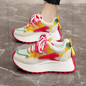 LYKU 2026 Zapatillas Deportivas Casuales para Mujer, Suela Gruesa, Transpirables, Antideslizantes, con Cordones, Moda de Primavera/Verano - Product Image 1