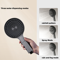 Ensemble de mitigeur de douche thermostatique en laiton pour salle de bain, douche à effet pluie grise