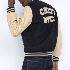 Sport en gros Occasionnels Lettre de <span class=keywords><strong>Basket</strong></span>-Ball Bomber Étanche Brossé En Cuir Collège Hommes Varsity Vestes - Product Image 5