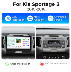 Radio de Navegación Junsun de 9 Pulgadas con CarPlay Inalámbrico y Android Auto para KIA Sportage 3 2010-2016, Autoradio Multimedia con CarPlay - Product Image 2