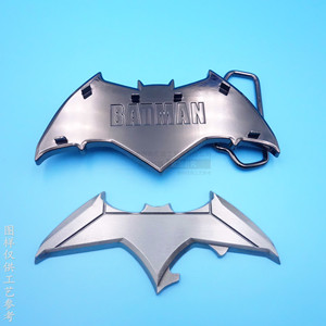 Boucle de ceinture en métal, design Batman, alliage de zinc, plaque magnétique bicolore superposée, style dessin animé pour le sport - Product Image 3