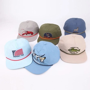 OEM Wholesale Custom Embroidery Logo Sporty Waterproof Fruit Unisex Polyester/Cotton <b>Snap</b> Back <b>Caps</b> Flat Bill Unstructured Rope - Product Image 2