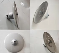 Unité de suspension à disque ANSI C29.2 en porcelaine 52-3, raccord boule et embase gris émaillé pour ligne électrique aérienne haute tension