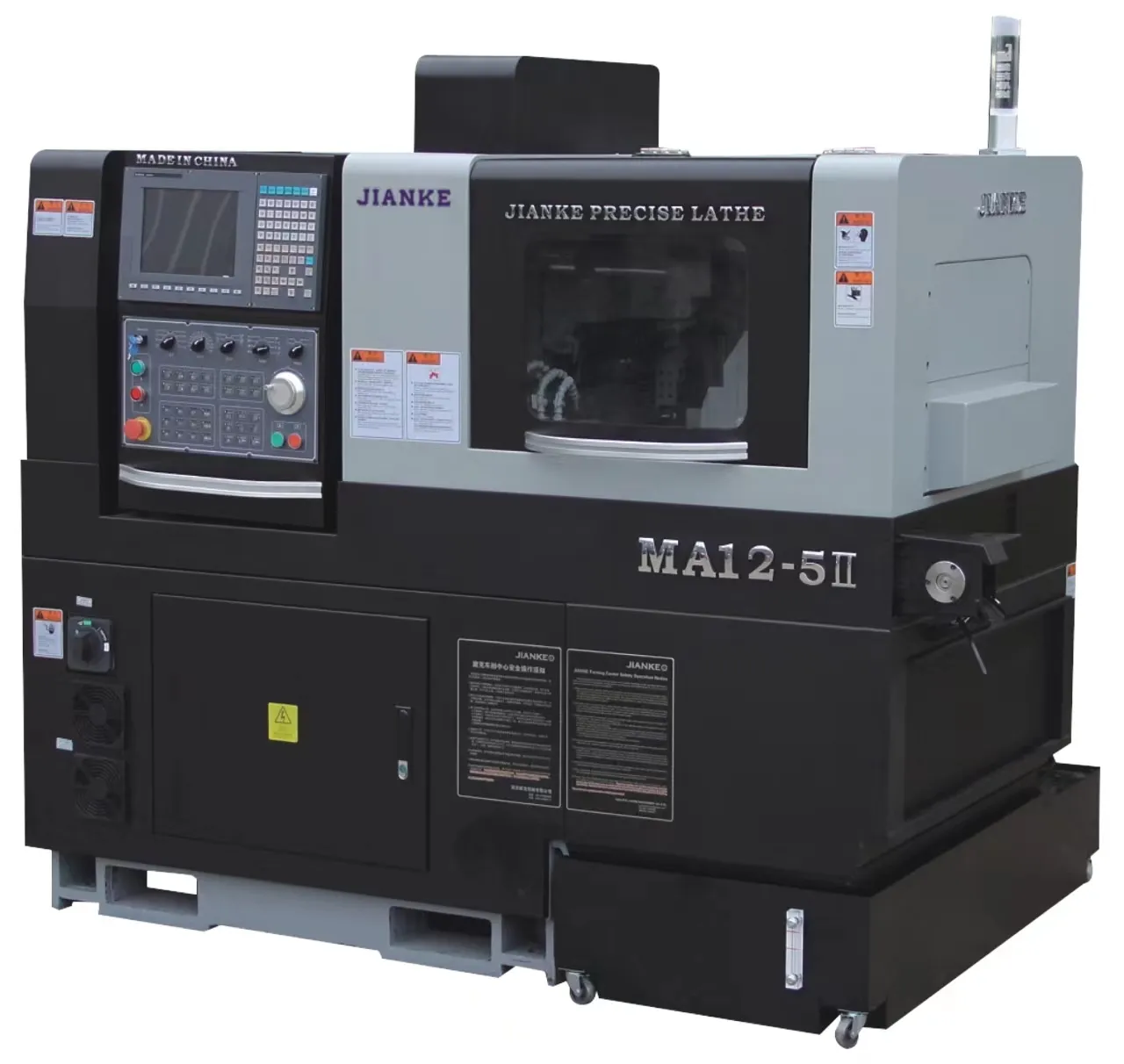 Jianke เครื่องกลึงสวิส CNC แบบแกนคู่5แกน MA125ความแม่นยำสูงกลึงผู้ผลิตในประเทศจีน