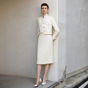 यूरोपीय शैली की पोशाक महिला स्कर्ट सूट टेवीड ब्लेजर को कार्यालय महिला के लिए दो टुकड़े - Product Image 4