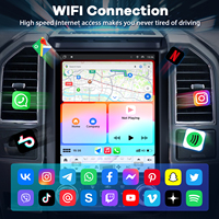 Accesorios de Radio con Pantalla Vertical de 12.1 Pulgadas, Snapdragon 665 para Ford F150 2015-2021, Pantalla Táctil para Automóvil, Android Auto Inalámbrico, GPS