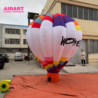 Ballon à air chaud géant gonflable coloré avec lettre imprimée, accessoire de montgolfière gonflable pour activité d'entreprise de mariage