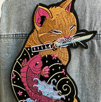 Patch en tissu brodé personnalisé avec des insectes de dessin animé colorés, à coudre sur les chapeaux et les vêtements