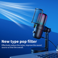 Microphone USB bon marché cardioïde Support Microphone Studio Microphone USB pour bureau