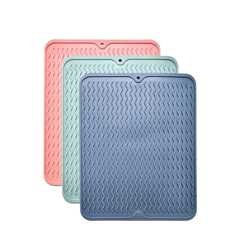 2023 New Arrivals Kitchen Gadgets Easy to Drain and Clean Silicone Mat For Sink Silicone Dish Sink Drying Mat