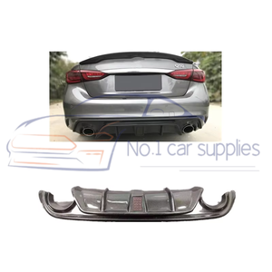 Difusor Trasero Q50 con Luz LED para Infiniti <span class=keywords><strong>Q</strong></span> 2018-2021, Fibra de Carbono de Alta Calidad - Product Image 5