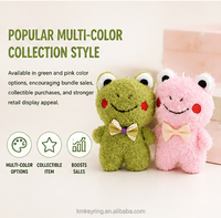 Porte-clés Peluche Grenouille Verte Mignonne Kawaii 3D Dessin Animé Doux et Moelleux, Jouet en Peluche, Poupée pour Machine à Pinces, Breloque de Sac, Pendentif, Porte-clés