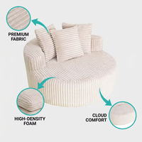 Canapé Modulable Créatif Monoplace en Tissu Compressé - Sectionnel en Mousse Haute Densité pour Petits Appartements & Dortoirs - Expédition Facile