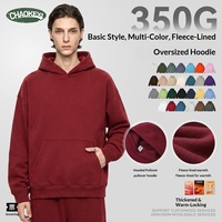 Pull à capuche uni pour homme CKX |   26 Nouveautés Automne-Hiver Style Américain Polaire Doublé Oversize Décontracté 27 Couleurs