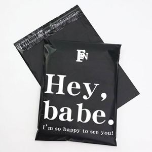 Custom Compostable Biodegradable Matte Black Poly Square Bottom Mailer Bags for Supermarket Clothing Shipping-Recyclable Courier - Product Image 2