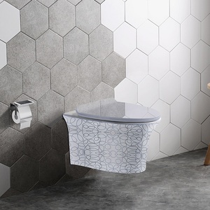 Inodoro de Cerámica de Alta Calidad, Inodoro Suspendido en la Pared, Inodoro Redondo para Baño - Product Image 2