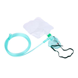 หน้ากากออกซิเจน PVC แบบปรับแต่งได้พร้อมถุงเก็บน้ำที่มีท่อออกซิเจนที่จมูกปราศจากเชื้อมีความเข้มข้นสูง - Product Image 6