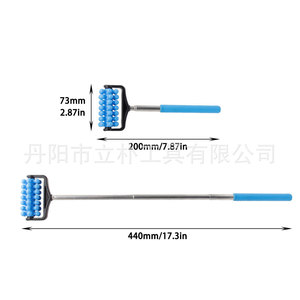 Mr Drill Hand Held Massager Roller 360 Degree Body Cellulite Reduction Home Use Plastic Extendable Red Pink Blue - Product Image 3