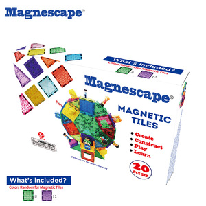 Magnescape Novo Conjunto de 20 Peças de Blocos Magnéticos Educativos para Crianças - Tema Animais e Natureza 3+ Anos - Product Image 6
