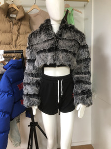 Cappotti S-8XL eleganti a maniche lunghe taglie forti di colore puro da donna con cerniera alla moda invernale pelliccia di volpe sintetica da donna - Product Image 4