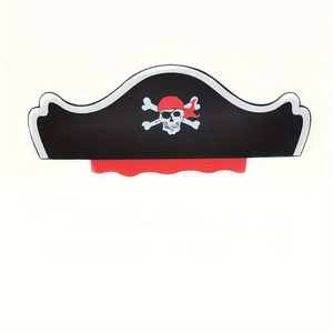 Maschera Nera in Feltro Morbido e Resistente per <span class=keywords><strong>Capitano</strong></span> con Un Occhio, per Feste a Tema Natale e Halloween, Benda per Occhio da Pirata - Product Image 5