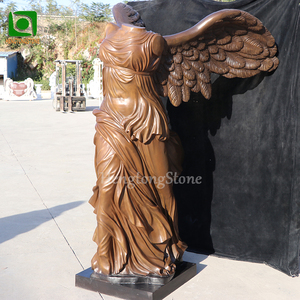 Escultura de talla de bronce de Metal de tamaño real hecha a mano estatua de figura de guerreros de Ángel Romano antiguo - Product Image 4