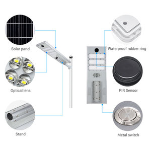 Đèn đường năng lượng mặt trời cảm biến chuyển động IP66 chống nước 40-80W tích hợp tất cả trong một với pin mới bảo hành 3 năm - Product Image 1