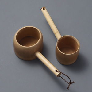 Louche à eau en bambou naturel de grande taille, cuillère en bambou, louche à eau en bambou de style ancien, louche à thé, louche à eau en bambou moso, thé - Product Image 2