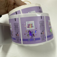 Rouleaux d'étiquettes rondes adhésives pour emballage privé personnalisé en vinyle imperméable