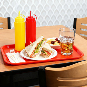 Bandeja Rectangular de PP para Servir – Bandeja Antideslizante para Comida de Cafetería, Resistente a Roturas y Apilable para Restaurantes y Servicios de Catering - Product Image 2