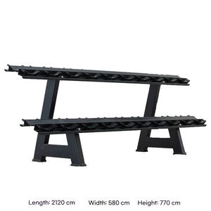 Support <span class=keywords><strong>de</strong></span> haltères <span class=keywords><strong>de</strong></span> sécurité à deux niveaux pour salle <span class=keywords><strong>de</strong></span> sport commerciale, 10 paires, en acier inoxydable, pour l'entraînement musculaire et la <span class=keywords><strong>musculation</strong></span> - Product Image 2