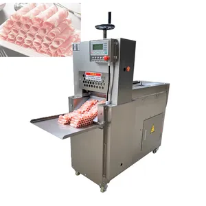 110V Cnc Lamb Slicing Machine Commercial Frozen Beef And Mutton Cutting Rolling Machine Automatic Small Lamb Slicing Machine
