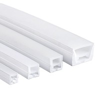 Tube en silicone flexible sur mesure de 6x8 mm de largeur pour diffuseur de bande LED néon, profil en silicone pour bande LED lumineuse