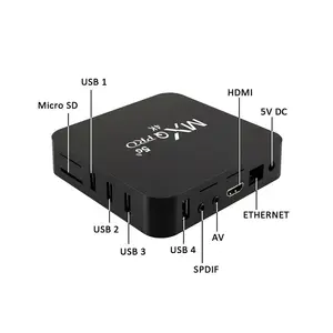 JHT DVB TV set top box Multi lingue supportato 2 lan Multi-Media iptv m3u MXQ PRO TV Smart box