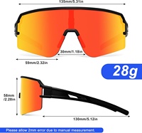 Meilleures lunettes de soleil de baseball pour hommes pour le VTT, le cyclisme, le jet ski, les sports de plein air - Utilisation décontractée et plage, verres interchangeables, anti-UV400