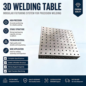 <span class=keywords><strong>Table</strong></span> de travail de soudage flexible 3D D28, plateforme de soudage en acier nitrué <span class=keywords><strong>perforé</strong></span> pour la fabrication en atelier - Product Image 1