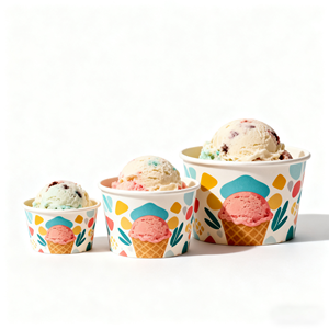 Vaso de Helado Desechable Personalizado de 5oz 8oz, Envase para Helado, Gelato, Yogurt Congelado, Postre, Paquete de Helado - Product Image 3