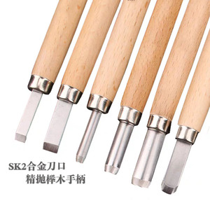 มีดแกะสลักไม้ทำมือ ใบมีด 7.2 มม. ด้ามจับ 110 มม. เครื่องมืองานฝีมือ DIY - Product Image 3