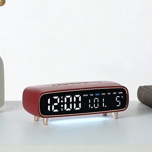 Réveil LED de luxe Huayang 2819 avec minuterie, 3 niveaux de luminosité, sortie USB, lumière d'ambiance, cadeau pour la maison - Product Image 2