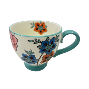 European Style 10oz Ceramic Coffee <b>Mugs</b> <b>Cute</b> Flower Pattern Porcelain Cappuccino Tea Cup Drinking Cups Christmas <b>Mug</b> - Product Image 3