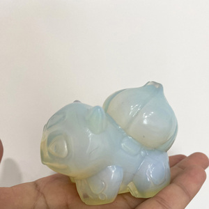 Offres Spéciales : Sculptures en Opalite Cubone, Bulbasaur Sculpté à la Main en Opalite, Pierres de Guérison, Opalite Rose, <span class=keywords><strong>Ditto</strong></span> pour Artisanat en Cristal et Cadeaux DIY - Product Image 3