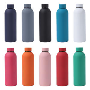 Botella de Agua Aislada de 500 ml con Tapa de Rosca, de Acero Inoxidable, Portátil para Viajes y Deportes al Aire Libre - Product Image 2