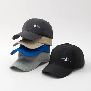HJH343 New Men Women Summer Baseball Cap Quick Drying Hats Custom LOGO Mesh Breathable Pure Color Snapback Hat Sports Caps