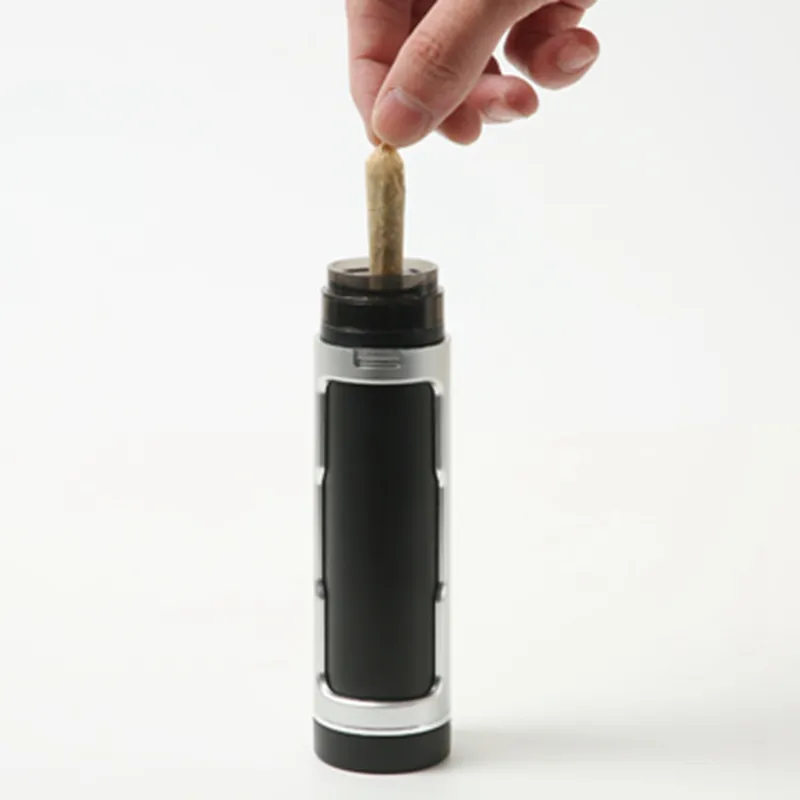 Mallette de rangement portable pour cigarettes 3 en 1 avec broyeur à tabac de 40mm Meule manuelle à tube conique Meuleuse manuelle d'herbes tout-en-un