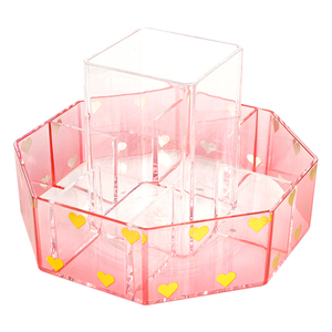 360 ° איפור מסתובב מברשת איפור מארגן 7 גביע חריץ קוסמטי לק אמנות לספק חדר רחצה להזרקה שולחן עבודה יהירות - Product Image 3