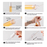WELLFLYER OTMT-009 Flacon vide portable à pompe pour échantillons de crème contour des yeux, fond de teint et lotion, type bec de canard simple